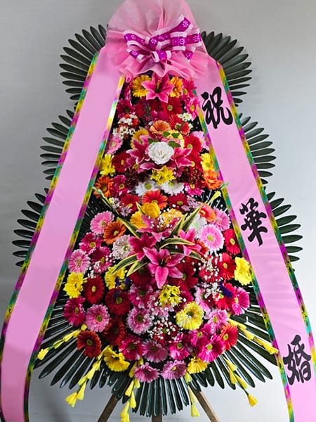 수원 월드컵경기장 WI컨벤션 가장 인기있는 3단화환 기본형