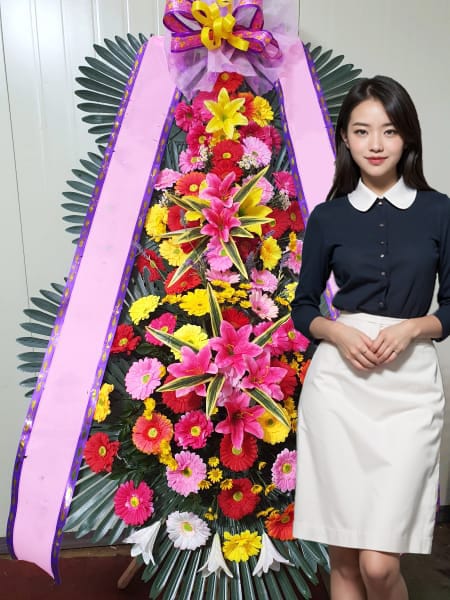 수원 월드컵경기장 WI컨벤션 3단화환 기본형